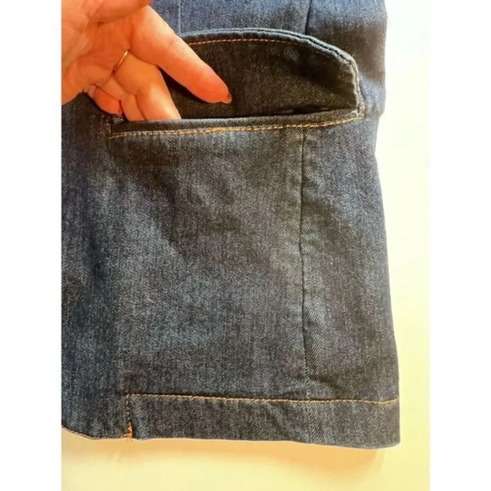 37 orchard Womens Blazer Size S Small Dark Wash Blue‎ Denim NWT One Button Sharp